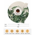thumbnail image 6 of 13 Inch Round Placemats Set of 6, Palm Leaves Tropical Non Slip Heat Insulation PP Table Mats, Green Botanical Summer Linen Washable Place Mats for Kitchen Dining Party Table Decor, 6 of 7