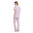 thumbnail image 5 of Kolipajam 100% Cotton Pajamas For Women Short-Sleeve Long Pants PJS Button Down Sleepwear XL, 5 of 6