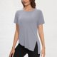 thumbnail image 2 of Camiseta de Manga Corta de las Mujeres, Camiseta de Cuello Redondo para Todas las Estaciones de Uso Diario, 2 of 7