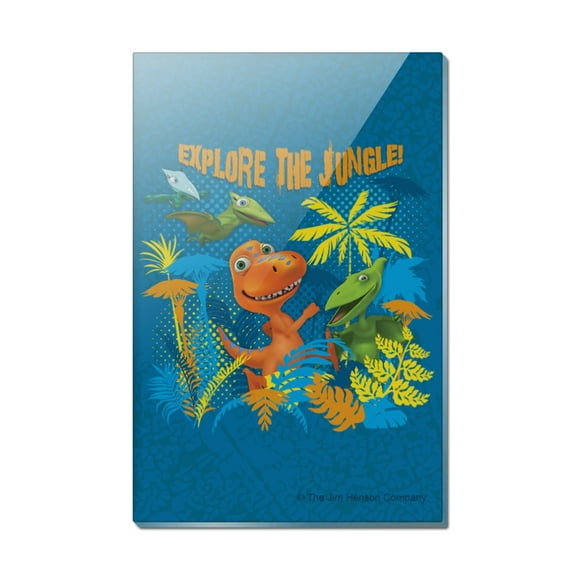 Explore the Jungle Dinosaur Train Rectangle Acrylic Fridge Refrigerator Magnet