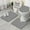 Black White Small, variant on Black White Small Checkered Pattern Bathroom Rugs Sets 3 Piece,Toilet Cover Set,Absorbent Non Slip Bathroom Mats Sets with U-Shaped Contour Rug Toilet Rug Set