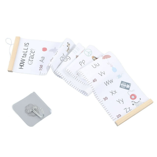 Tabla de altura para bebés, tabla de altura para pared para niños, regla de altura extraíble, regla de pared para niños, tipo C
