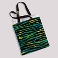 thumbnail image 2 of PKQWTM palm leaves Colorful zebra exotic animal Canvas Shoulder Bags Handbags Tote Bags Shopping Bag, 2 of 2