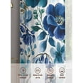 thumbnail image 6 of Blue Flowers Sheer Curtains 96 Inches Long 2 Panels Abstract Art Light Filtering Semi Sheer Window Curtains Drapes for Bedroom Living Room 52"x96", 6 of 7