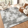 thumbnail image 4 of Modern Abstract 5x7 Area Rug, Washable Non Slip Soft Low Profile Indoor Rug, Textured Neutral Floor Rug for Living Room, Bedroom, Dining Room & Office, Brown, 4 of 13