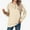 Beige, variant on ZZwxWA 2025 Fall Sweatshirts for Women Long Sleeve Button Shirts Loose Fit V Neck Pullover Blouses Solid Casual Hoodless Top up to 50% Off