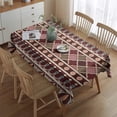 thumbnail image 2 of Red Boho Egyptian Lotus and Circles Pattern Rectangle Tablecloth 60"x84",Waterproof Polyester Rectangle Table Cloth, Wipeable Spillproof Polyester Tablecloth for Dining, Camping, Indoor and Outdoor, 2 of 5
