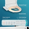 thumbnail image 3 of BidetMate 1000 Series Japanese Toilet Seat with Heated Bidet & Control Panel, Round, 3 of 11