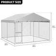 thumbnail image 6 of DWVO 10×10 ft ( 118" x 118" x 85" ) Outdoor Dog Kennel Outside Large Heavy Duty Shade Dog Pen Playpen Pet Dog Enclosure Crate Dog Run House with UV & Waterproof Cover, 6 of 14