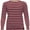 Burgundy Striped, variant on Men's Thermal Underwear Shirt Long Johns Top Base Layer for Cold Weather, Black XL