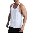 thumbnail image 2 of fatyb Workout Tank Tops for Men Racerback Bodybuilding Muscle Tee Sleeveless Athletic Exercise Shirts, 2 of 7