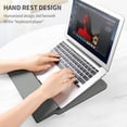 thumbnail image 3 of Laptop Sleeve Case Laptop Three in one Bracket Inner Bushing with Stand Function compatible 13-14inch with All laptops and Tablets Innovative Materials Soft PU Leather(Dark Grey), 3 of 6