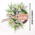 thumbnail image 3 of LiUMX 43cm Small Bow Flower Wreath, Plastic Spring Summer Hanging Decor, Fade-Resistant Door Wreath for Indoor Outdoor Use, Wedding, Fireplace, Welcome, 3 of 5