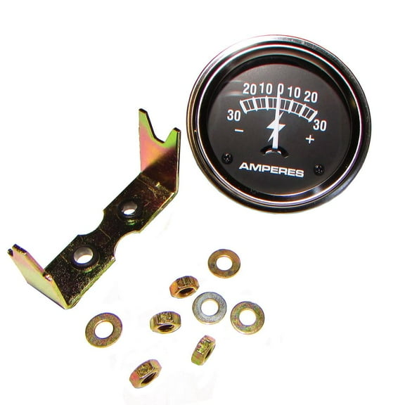 393334R91-GAUGE Chrome Amp Meter (30-0-30) Fits Case/International Harvester