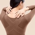 thumbnail image 3 of XRoczxe Women Textured Scoop Neck Thermal Underwear Set High Waist Tummy Control Soft Skin-Friendly Warm Slim Fit Long Sleeve Top & Pants Multi Solid Color Winter Base Layer Suit, 3 of 7