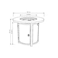 thumbnail image 3 of Lisonu 30" Propane Gas Fire Pit Table, 50000 BTU Round Steel Fire Pit with Imitation Wood Grain Finish for Outside Patio Deck Garden Backyard- Black, 3 of 8