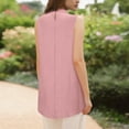 thumbnail image 3 of Women’s Tank Tops for Summer Casual Sleeveless Crew Neck Irregular Fit Slim Solid Color Tank Tops for Going Out Pink S, 3 of 5