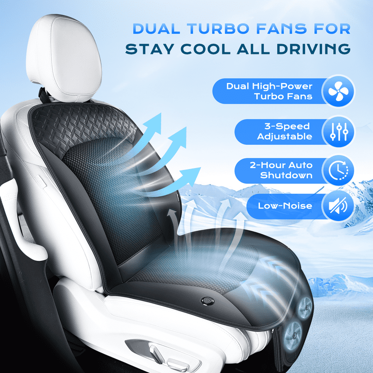 Coverado Cooling Car Seat Cover, Turbo Fan Ventilated Cushion photo 3