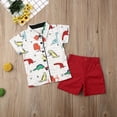 thumbnail image 6 of TheFound Toddler Baby Boy Short Sleeve Button Down Shirt Shorts Set 2T 3T 4T 5T 6T Outfits Summer Clothes, 6 of 7