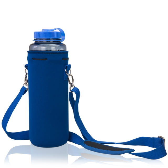 Made Easy Kit Neoprene Water Bottle Carrier Holder with Adjustable Shoulder Strap for Insulating & Carrying Water Container Canteen Flask Available in 5 Sizes