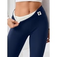 thumbnail image 2 of High Waisted Thicken Leggings for Women - No See Through Tummy Control Cycling Workout Yoga Pants Navy Blue Kitten L, 2 of 3