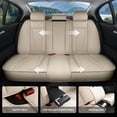 thumbnail image 4 of Car Seat Covers Full Set Custom Fit for Honda Accord 2000-2026, Premium Faux Leather Waterproof Breathable Anti‑Slip Seat Protectors, Beige, 4 of 8