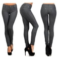 thumbnail image 1 of Jeggings grises para mujer, jeans ajustados, elásticos, sexys, suaves, pantalones tipo lápiz, talla M, 1 of 6