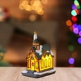 thumbnail image 4 of Kmbangi Christmas Small Village Houses, Cute LED Light Up Snow House Scene Figurine Tabletop Decorations for Home, 4 of 6
