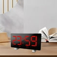 thumbnail image 3 of Reloj despertador digital electrónico, portátil, , LED, espejo, USB, regulable, despertador, relojes de escritorio para habitación roja BLESIY Despertador, 3 of 8