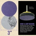 thumbnail image 3 of Dura-Gold Premium 60 Grit 3" Purple Film Ceramic Sanding Discs, Box of 20 - Hook & Loop Backing Sandpaper for DA Sander, Drill, Grinder, Rotary Tool - Sand Auto Body Paint, Metal, Wood, Woodworking, 3 of 6