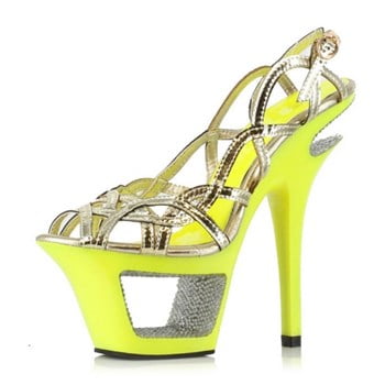 isla heel neon orange