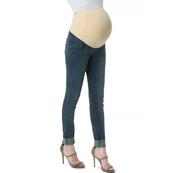 Maternity Women's Skinny Leg Denim Jeans - Medium Indigo 31