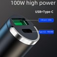 thumbnail image 3 of New car charger 100W super fast charge multi-function cigarette lighter Mini Hidden pull ring car charger, 3 of 6