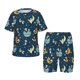 thumbnail image 1 of Fotbe Space Sleeping Panda Pijama Estampada de 2 Piezas para Niños – Ropa de Dormir de Manga Corta Cómoda para Niños y Niñas, Camiseta y Shorts de Algodón-Large, 1 of 6