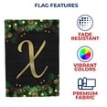 thumbnail image 5 of America Forever Christmas Monogram Garden Flag Letter X 12.5 x 18 inches Double Sided, Shiled , Pinecones Xmas Seasonal Outdoor Decor, Holiday Outside Yard Decorations, 5 of 5