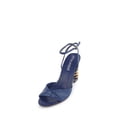 thumbnail image 2 of Jeffrey Campbell Sprung Blue Gold Spring Heel HIgh Heel Ankle Strap Sandals (9, BLUE GOLD), 2 of 4