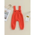 thumbnail image 4 of Meihuid Baby Toddler Knit Overalls Infant Sleeveless Solid Color Bib Pants, 4 of 9