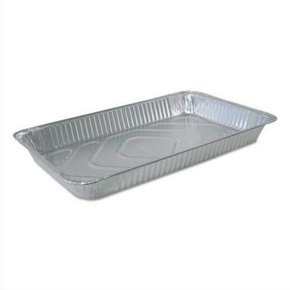 Durable Packaging Aluminum Steam Table Pans 20 3/4w x 12 13/16d x 2 3/16h Silver 50/Carton FS780070