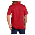 thumbnail image 2 of Yellow Rooster Men's PosiCharge Active Textured Colorblock Polo True Red/ Grey XS, 2 of 8