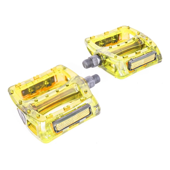 Pedales para bicicleta 9/16 MTB amarillo transparante WP-601