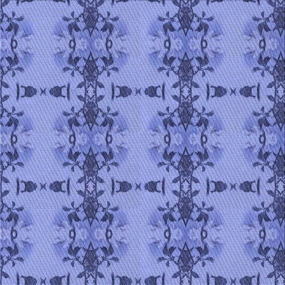 Ahgly Company Machine Washable Indoor Square Transitional Denim Blue Area Rugs, 5' Square