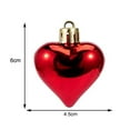 thumbnail image 2 of Adornos de guirnalda para árbol de Navidad, colgante pequeño, regalo de San Valentín, 4,5 cm, forma de corazón de amor galvanizado, bola de color, 2 of 6