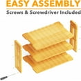 thumbnail image 5 of SpaceAid Bamboo Water Bottle Organizer with Labels, 3-Tier Stackable Bottle Holder, 5 of 7