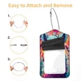 thumbnail image 2 of Alpaca Square PU Leather Luggage Tags, 2 Pack, with Privacy Cover and Stainless Steel Ring - Suitable for Travel, Backpack, Handbag - Bag Tags, Handbag Tags, 2 of 7