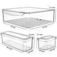 thumbnail image 2 of TEAFIRST 10 Pack Refrigerator Organizer Bins,Stackable with Lids Clear Containers for Fruits Plastic, 2 of 7