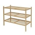 thumbnail image 3 of Tidyliving 3 tier bamboo shoe rack, stackable, 3 of 4