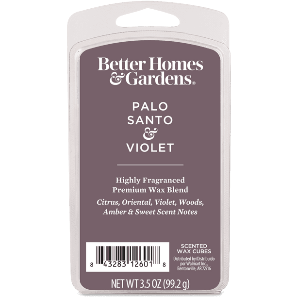 Palo Santo & Violet Premium Scented Wax Melts, Better Homes & Gardens, 3.5 oz (1Pack) Walmart