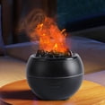 thumbnail image 4 of Difusor de aroma de llama USB Humidificador volcánico enchufable ultrasónico Negro JShteea, 4 of 6