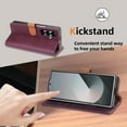 thumbnail image 3 of for Samsung Galaxy Z Fold 7 Wallet Case, Classic Business with Card Slots Kickstand Magnetic Buckle PU Leather Flip Folio Shockproof Full Body Protective Phone Case for Galaxy Z Fold 7, Winered, 3 of 5