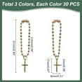 thumbnail image 2 of 60 colgantes con cadena de bolas, 3 colores, crucifijos, mini colgantes, cuentas colgantes, 2 of 5